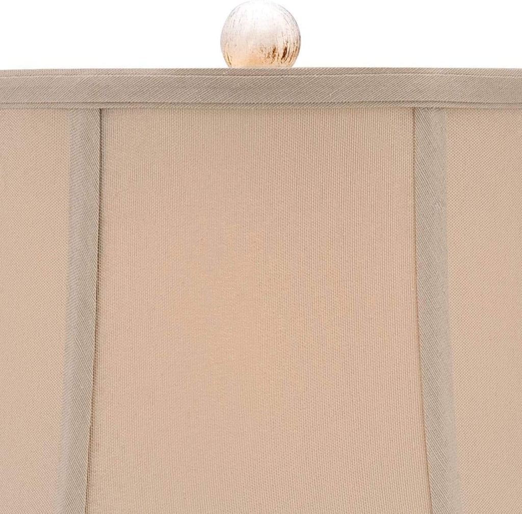 Regency Hill Sofia Rustic Country Cottage Core Accent Table Lamps 22' Tall Set of 2 Crackled Ivory Glaze Ceramic Handles Jar Beige Bell Shade for Bedroom Living Room House Home Bedside Nightstand