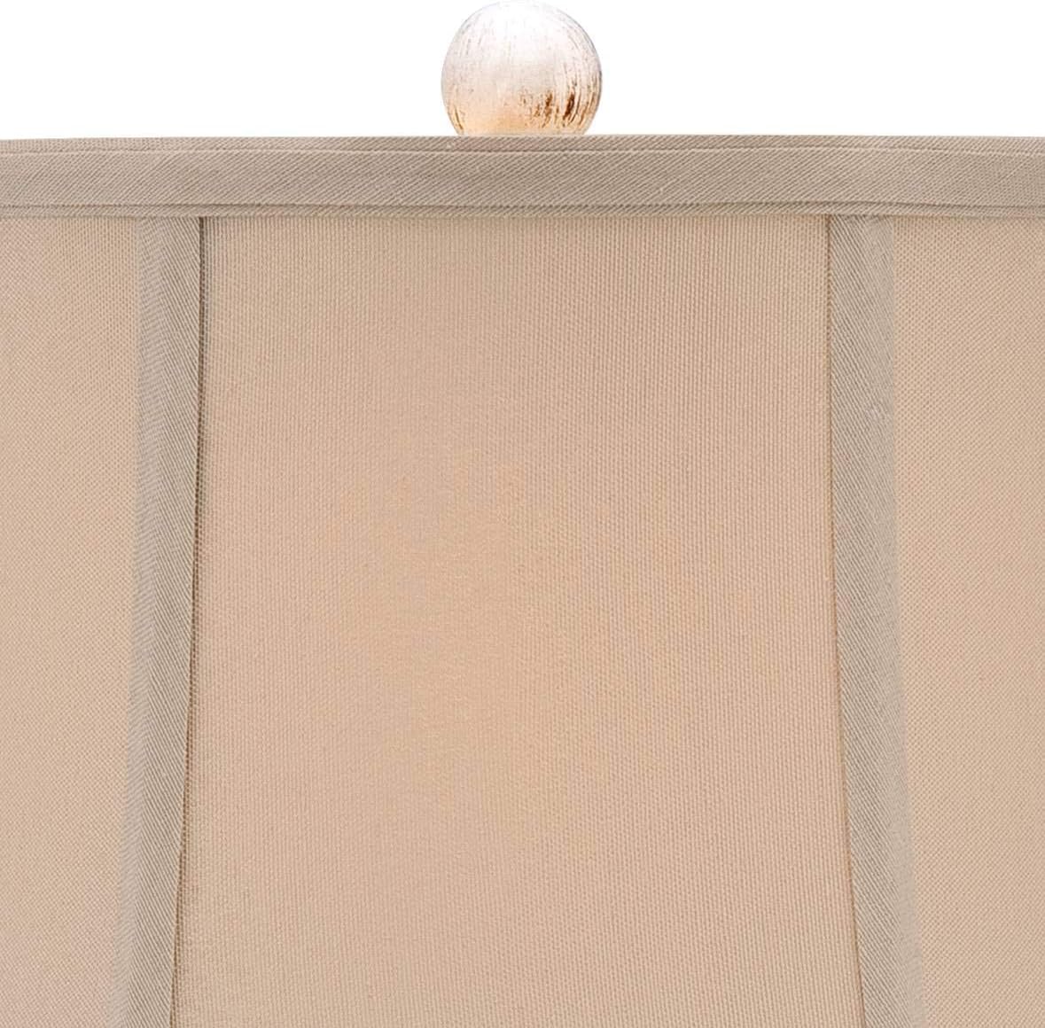 Regency Hill Sofia Rustic Country Cottage Core Accent Table Lamps 22' Tall Set of 2 Crackled Ivory Glaze Ceramic Handles Jar Beige Bell Shade for Bedroom Living Room House Home Bedside Nightstand