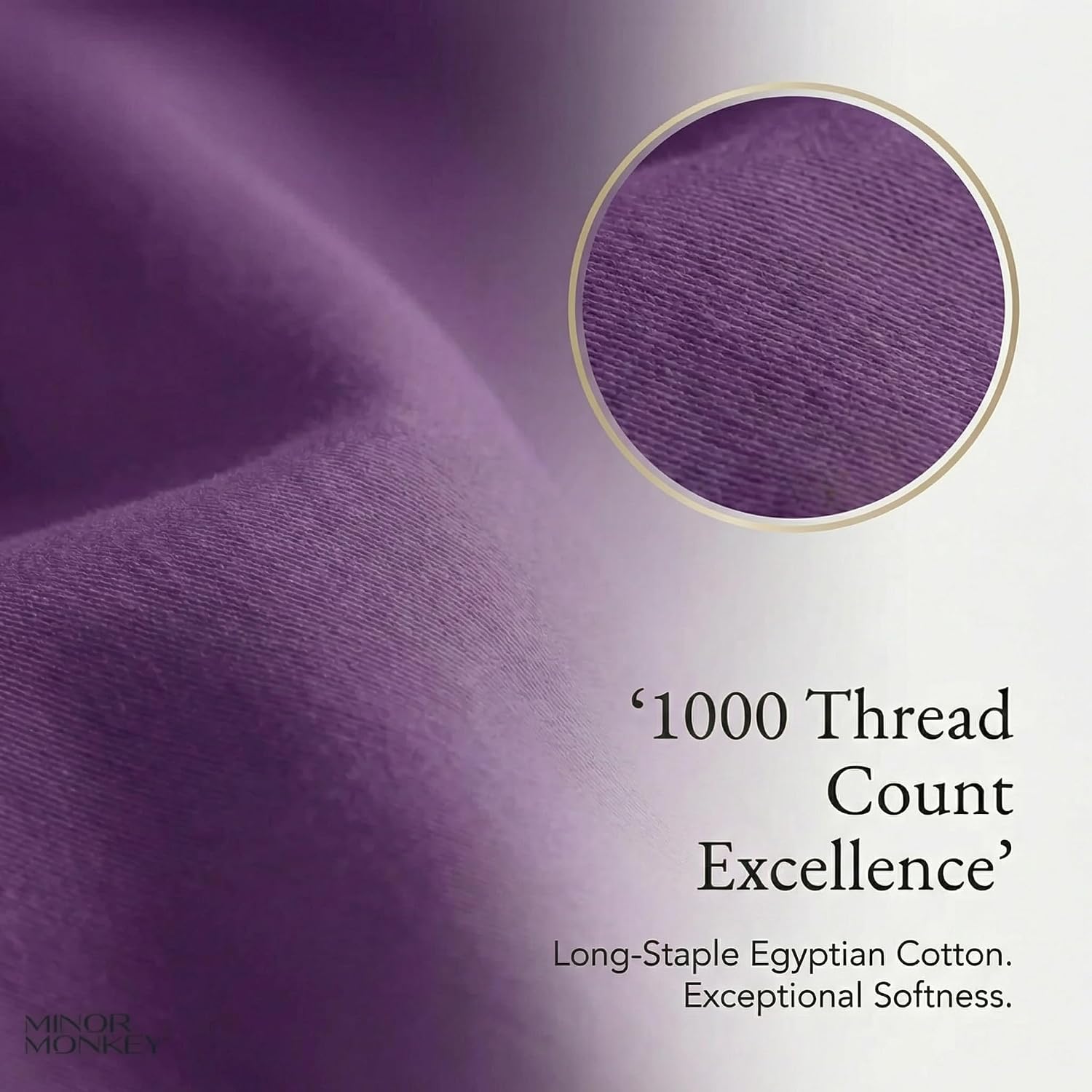 100% Egyptian Cotton Queen Size Sheets - 4 Piece Bedsheet Set Soft Breathable & Cooling Sheets for Queen Size Bed - Elasticized 16' Deep Pocket Sheet Set (Plum)