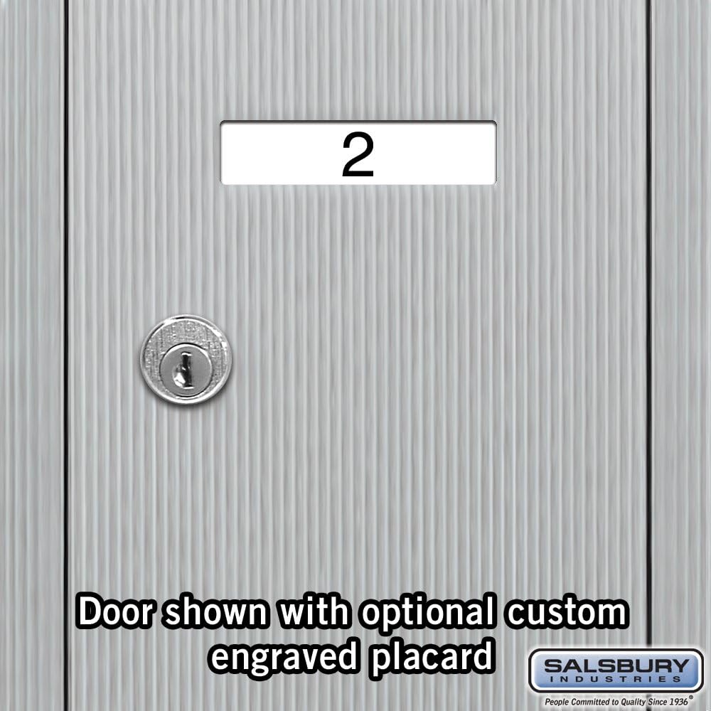Salsbury Industries 3504ASU Surface Mounted Vertical Mailbox with 4 Doors and USPS Access, Aluminum