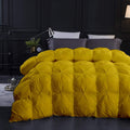 Hotel Collection 1600-TC Pinch Pleated Down Comforter Oversized Queen Size 98 x 98 Inches 1-Piece All-Season Duvet Insert, 850 GSM Micro Fill with All Side Corner Tabs 100% Egyptian Cotton
