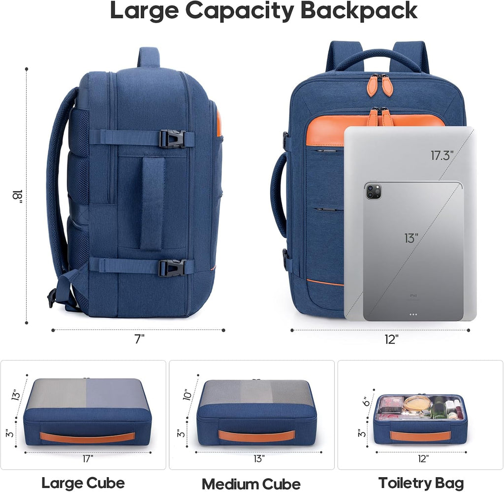7 Piece Luggage Sets with Premium YKK Zipper, 20/24/28in PC Hardside Suitcase With Spinner Wheels, Luggage Airline Approved, Durable Suitcase Sets with TSA Locks for Travel