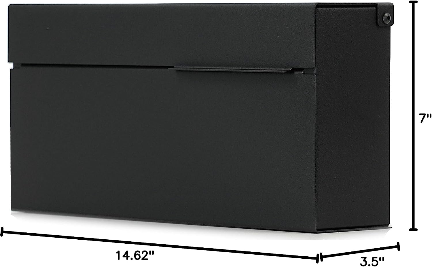Modern Wall Mount Mailbox – Rust-Proof Aluminum, Black Powder Coated, Outside Mailbox for House | Weatherproof, Scratch Resistant | 14.6' x 7' x 3.5' | Vsons Design Louis B