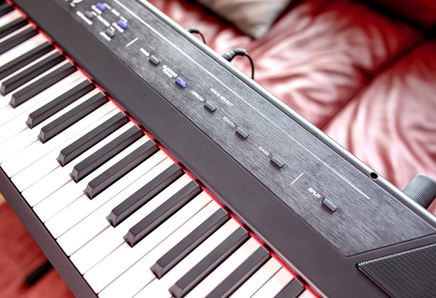 Alesis Recital - 88 Key Digital Piano Keyboard with Semi-Weighted Keys, 2x20W Speakers, 5 Voices, Split, Layer and Lesson Mode, FX and Piano Lessons