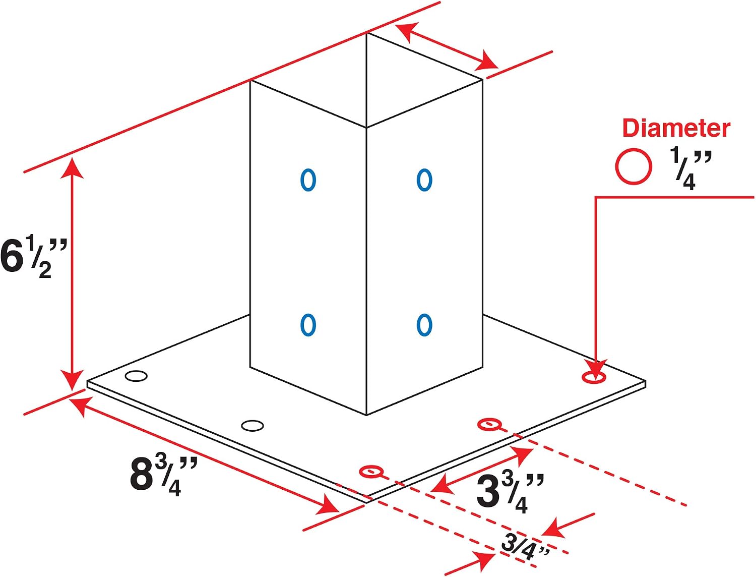Mail Boss 7121 Black In-Ground Mounting Post, 43 x 4 x 4 inches and Mail Boss 7155 Black Surface Mount Base Plate