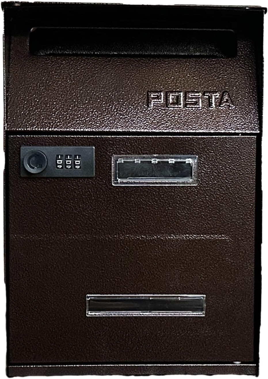 MELPHI Metal Mailbox with Combination Lock, Hanging Secure Post Box, Weatherproof Secure Mail Box for Envelope, Letter, Outside, Home, Office Business (Color : Antique Bronze)