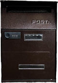 MELPHI Metal Mailbox with Combination Lock, Hanging Secure Post Box, Weatherproof Secure Mail Box for Envelope, Letter, Outside, Home, Office Business (Color : Antique Bronze)
