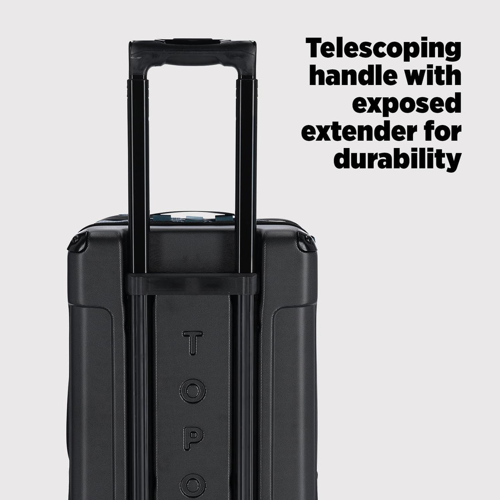 Topo Designs Apex Global Travel Roller Bag, Nylon Ripstop Fabric, Weatherproof Carry-on Rolling Suitcase, Made with 100% Recycled Materials