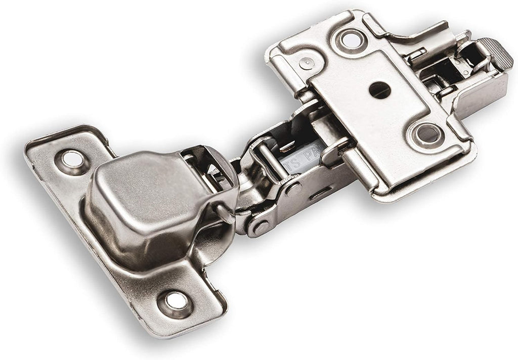 Berta 100-Pack Full Overlay Frameless Soft-Close European Hinges, 110° 3D Adjustable, Clip-On Concealed Kitchen Cabinet Door Hinges with Screws - Ideal for Modern Cabinets