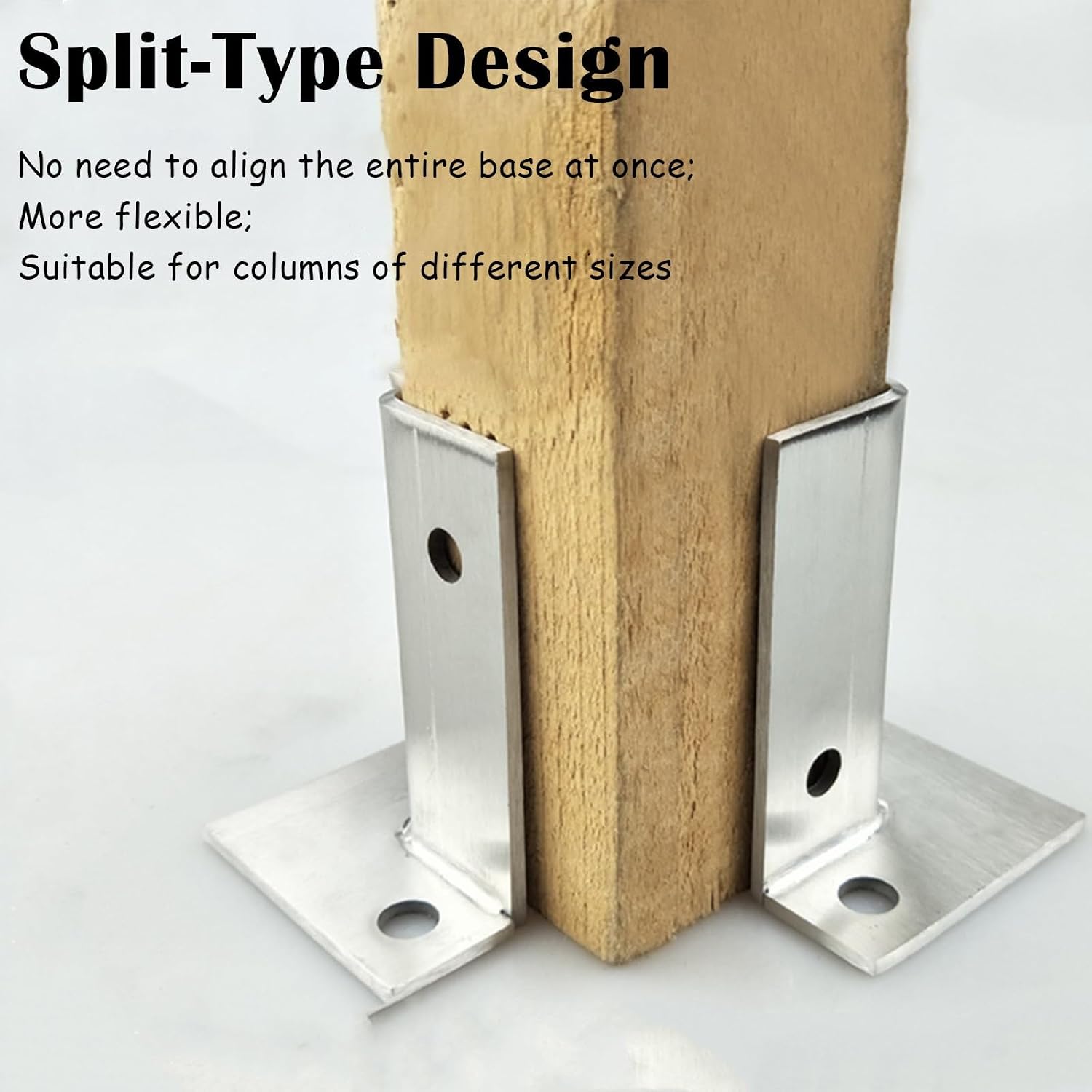 Stability Post Anchor Base Bracket, Wooden Mailbox Railing Stand Base, Adjustable Post Support for Concrete for Temporary Shelters/Solar Panel Mounts(16pcs)