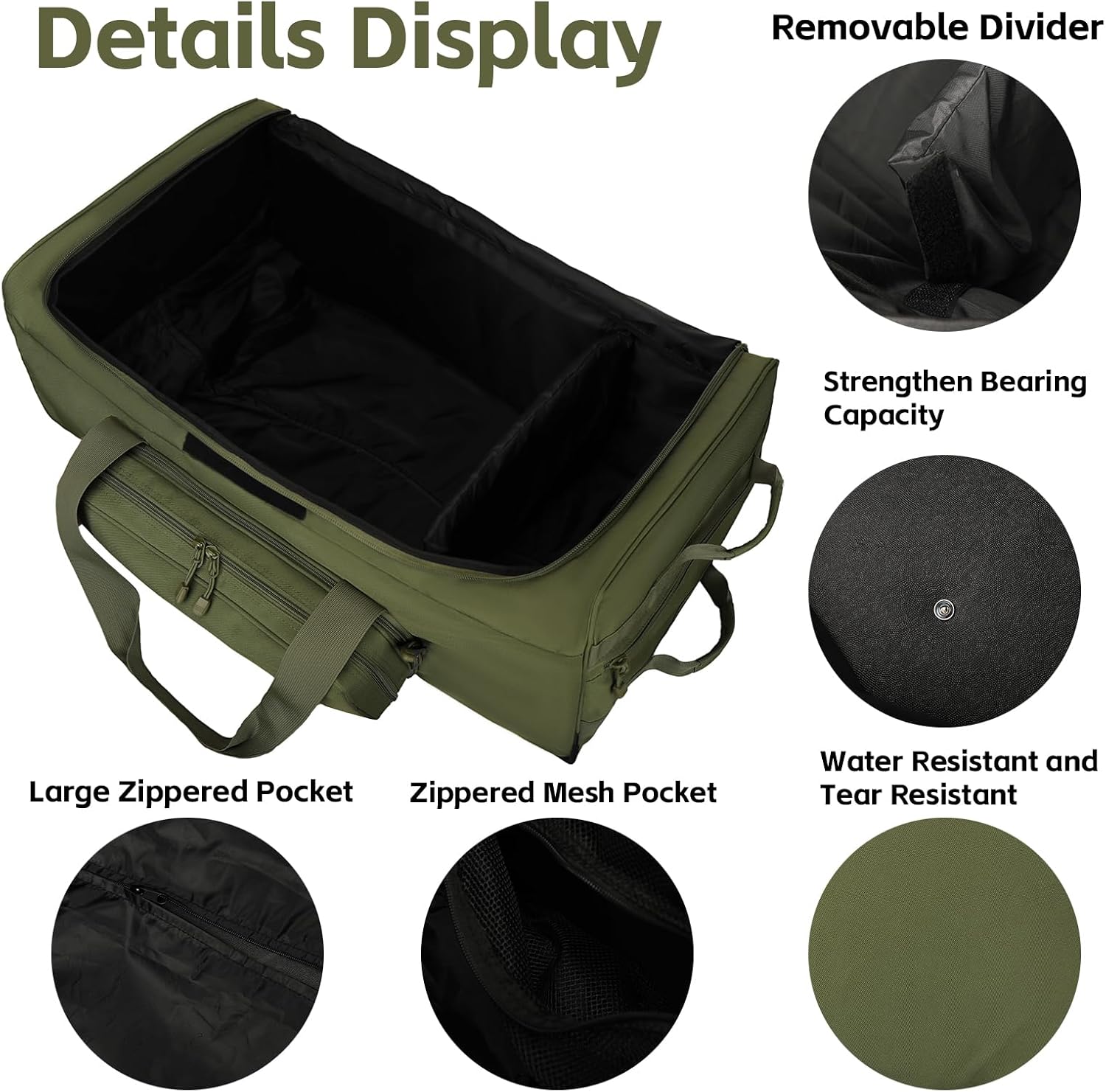 120L 3-Wheel Rolling Duffle Bag - Heavy Duty Military Deployment Bag, Durable Wheeled Duffle Luggage for Travel, Camping & Outdoor Adventures