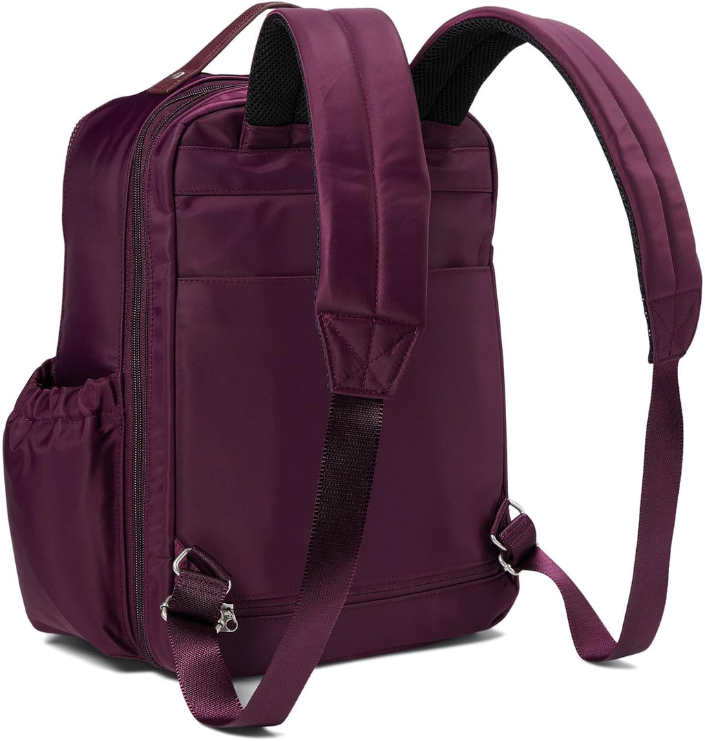 Baggallini Women's Tribeca Expandable Laptop Backpack, Mulberry
