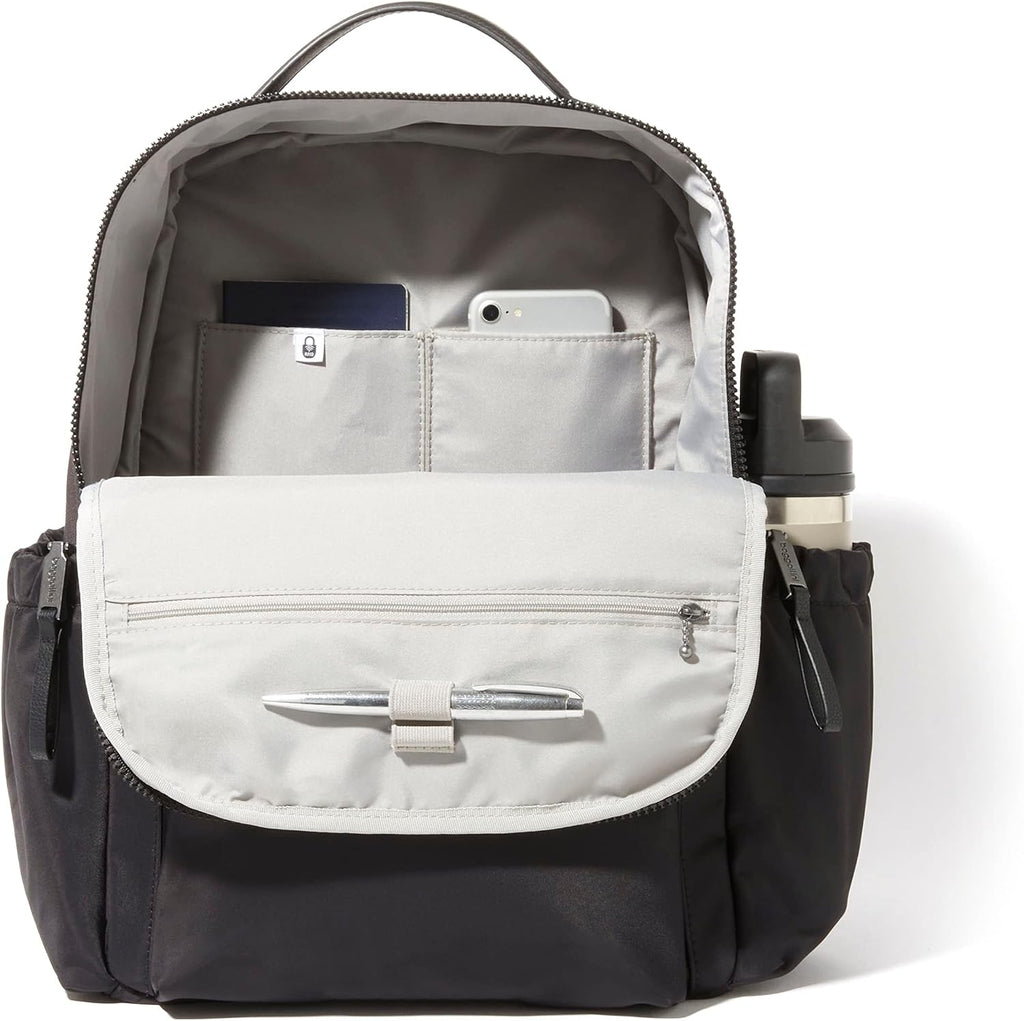 Baggallini Tribeca Expandable Laptop Backpack - 15'x11' Lightweight Work Travel Bag w/Luggage Sleeve & RFID