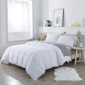 Olivia Rocco 3 Piece 1000 Thread Count Comforter Set Full XL/Queen Size (88' x 92') Inch 100% Egyptian Cotton Comforter 400 GSM Soft Quality - White Solid