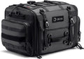 RIDEIRON Motorcycle Tail Bag, Expandable Motorcycle Travel Luggage Bags 40L-60L, Waterproof Rear Rack Trunk with Rain Cover and Sissy Bar Straps