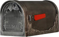 Special Lite Floral Curbside Mailbox - Swedish Silver Cast Aluminum Mailbox for Post Mount - SCF-1003-SW