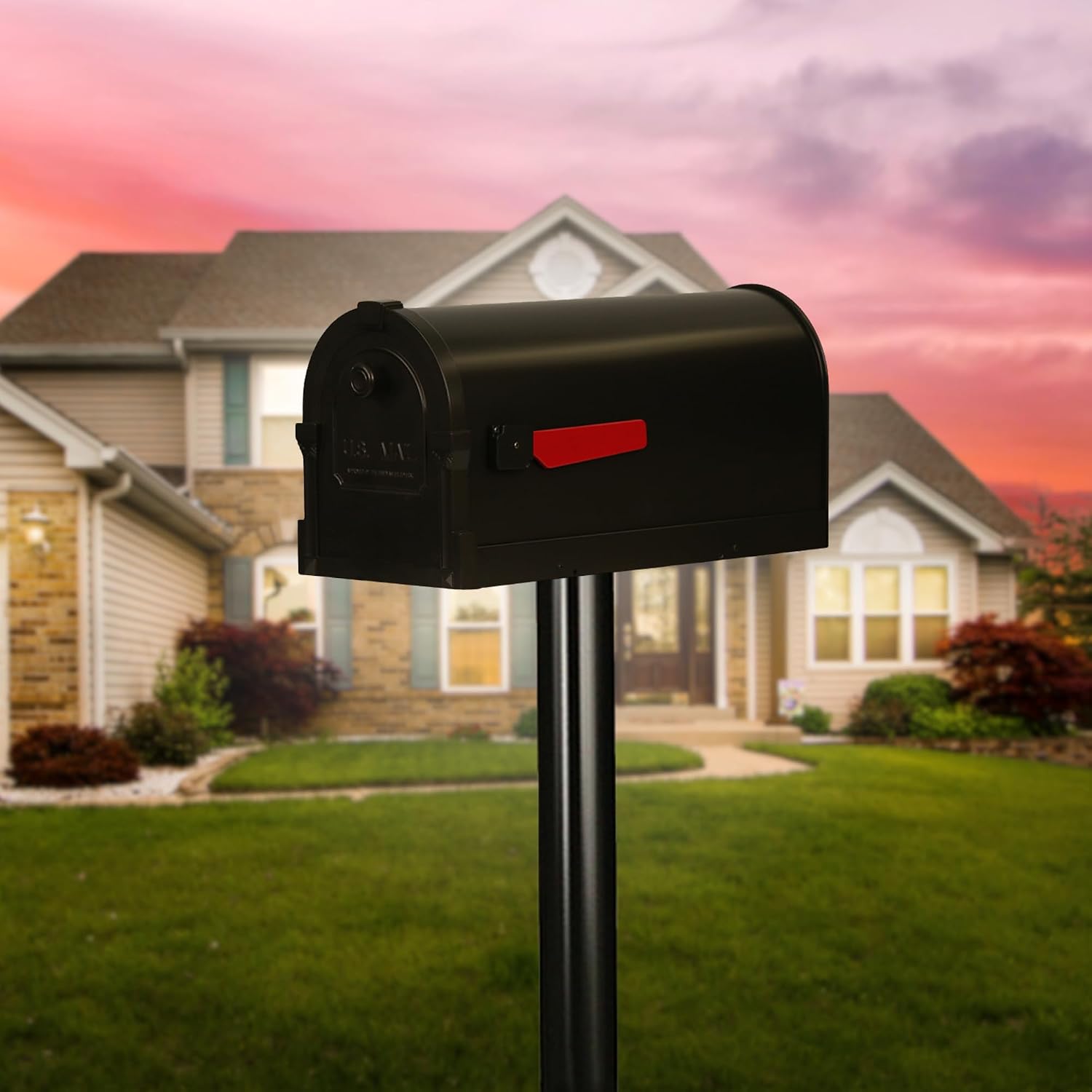 Special Lite Savannah Curbside Mailbox - Oil Rubbed Bronze Aluminum Mailbox for Post Mount - SCS-1014-ORB
