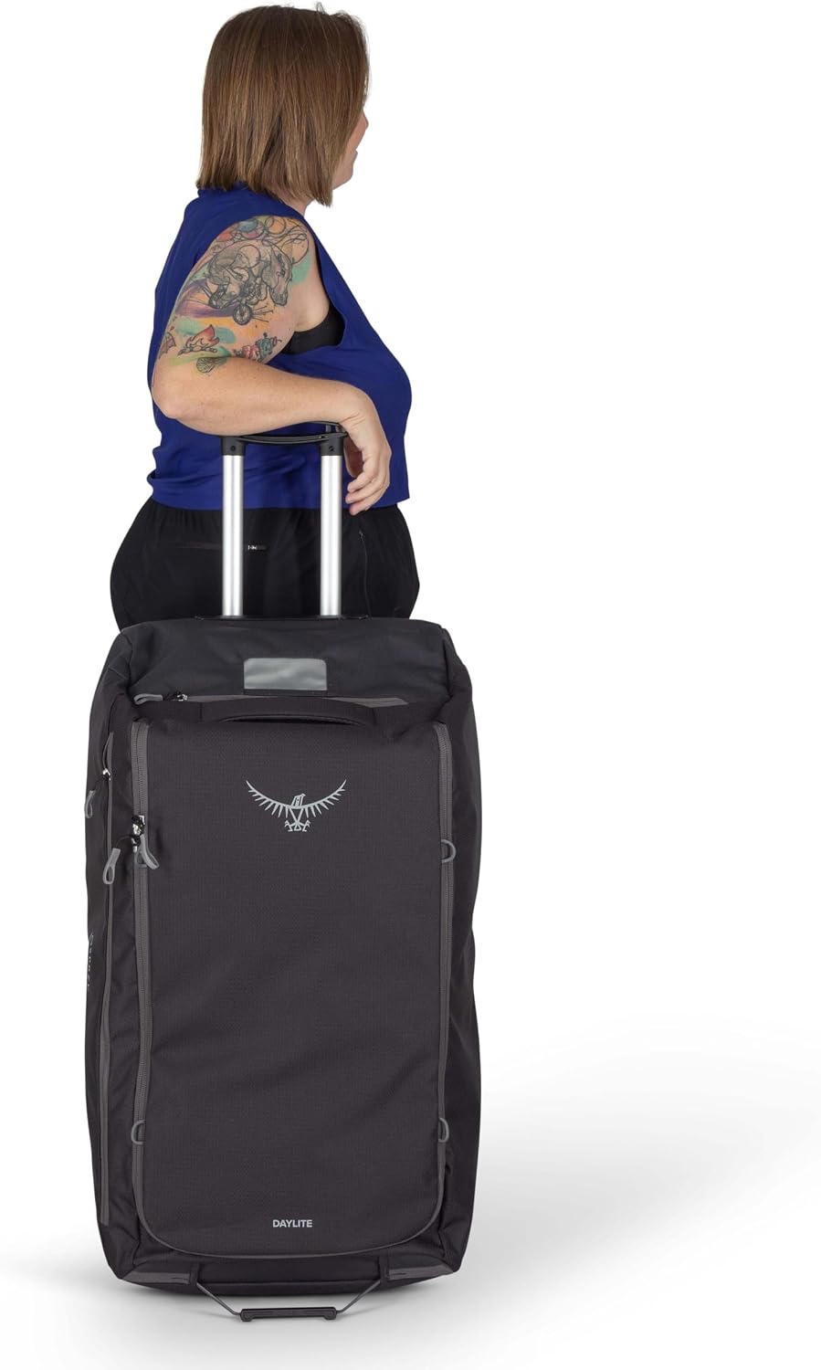 Osprey Daylite 115L Wheeled Collapsible Travel Duffel Bag - Lightweight Rolling Suitcase, Black