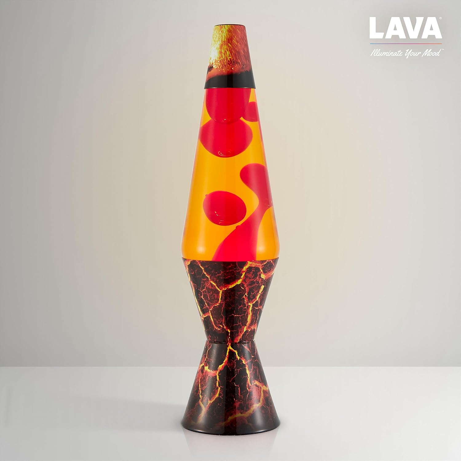 Lava The Original Lamp - 14.5' Volcanic Crags - Classic Liquid Motion Lamp - Red Wax and Orange Liquid - #2078 (Amazon Exclusive),(Pack of 4)