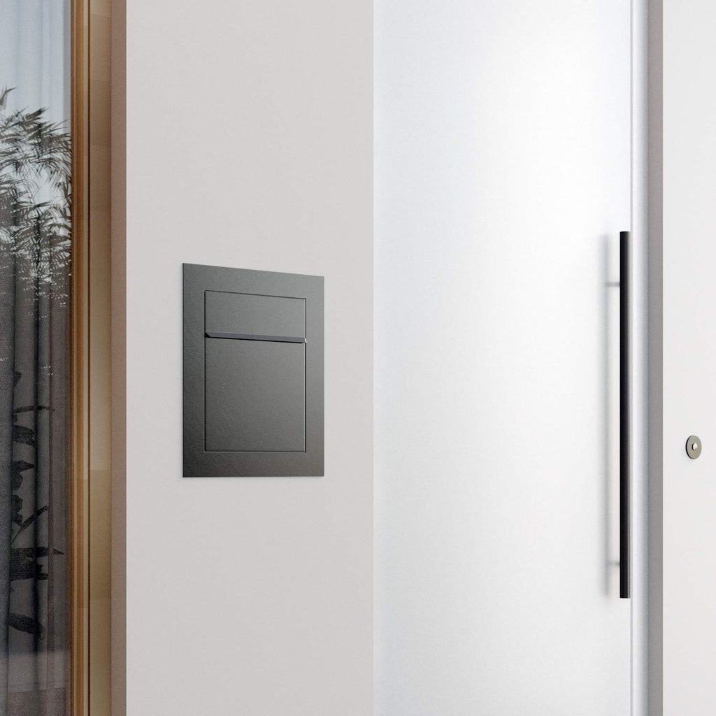 BARI by Bravios - Modern Built-in Black Mailbox