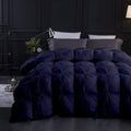 Fluffy & Thick 1500-TC Pinch Pleated Down Comforter Queen Size 88 x 92 Inches 1-Piece All-Season Duvet Insert, 850 GSM Micro Fill with All Side Corner Tabs 100% Egyptian Cotton