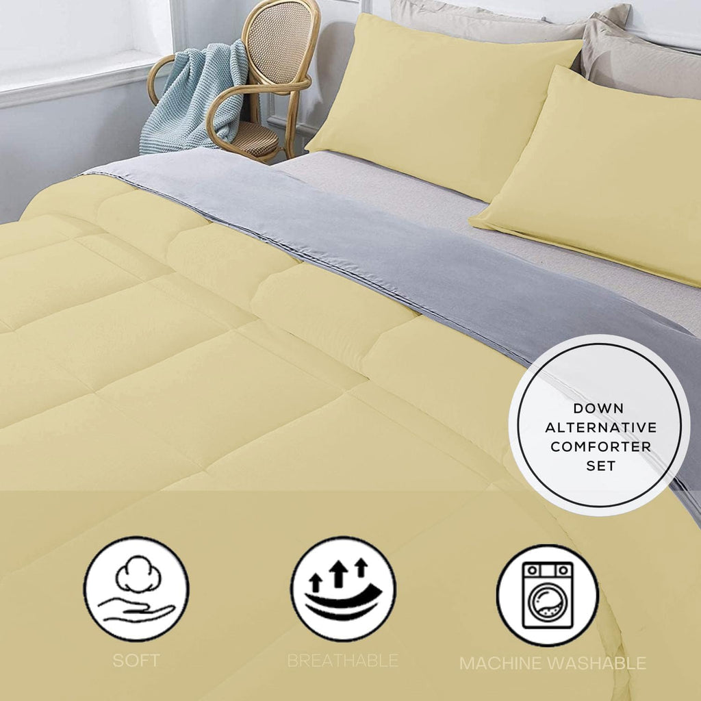 3 Piece 100% Egyptian Cotton 800 Thread Count Comforter Set Full/Queen Size (90' x 90') Inch 400 GSM Luxurious Hotel Collection Ultra-Soft Comforter Set- Ivory Solid