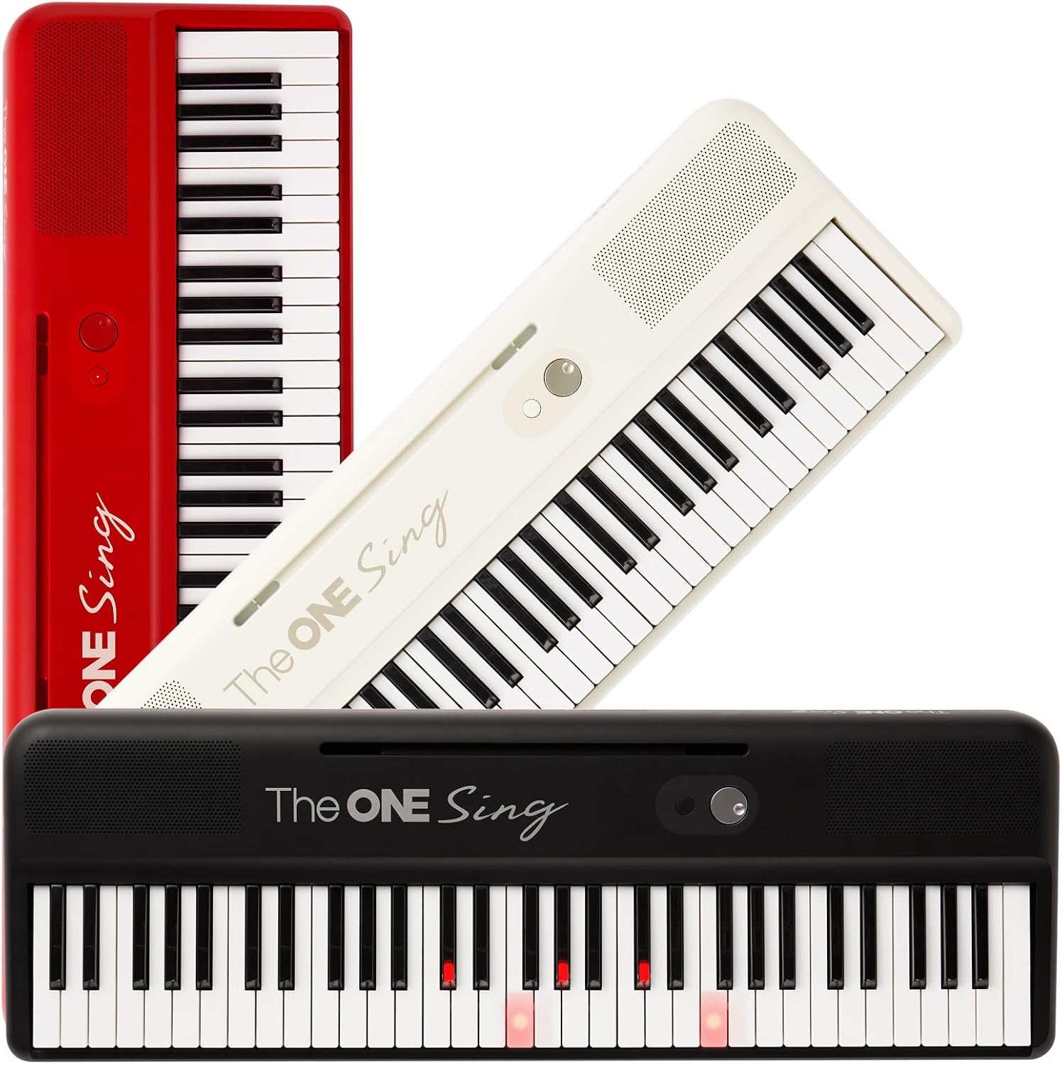 The ONE Keyboard Piano Sing, 61 Keys Piano Keyboard For Singing & Practice with Bluetooth, Record and Huge Library of Songs for Sing-Along, Electric Piano For Music Lover & Beginner (Black)