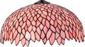 Large Tiffany Lamp Shade Replacement Only 16Inch Stained Glass Lampshade Fit For Table Lamps FLoor Lamp Ceiling Fixture Pendant Hanging Light Home Office Decoration (Pink Wisteria)