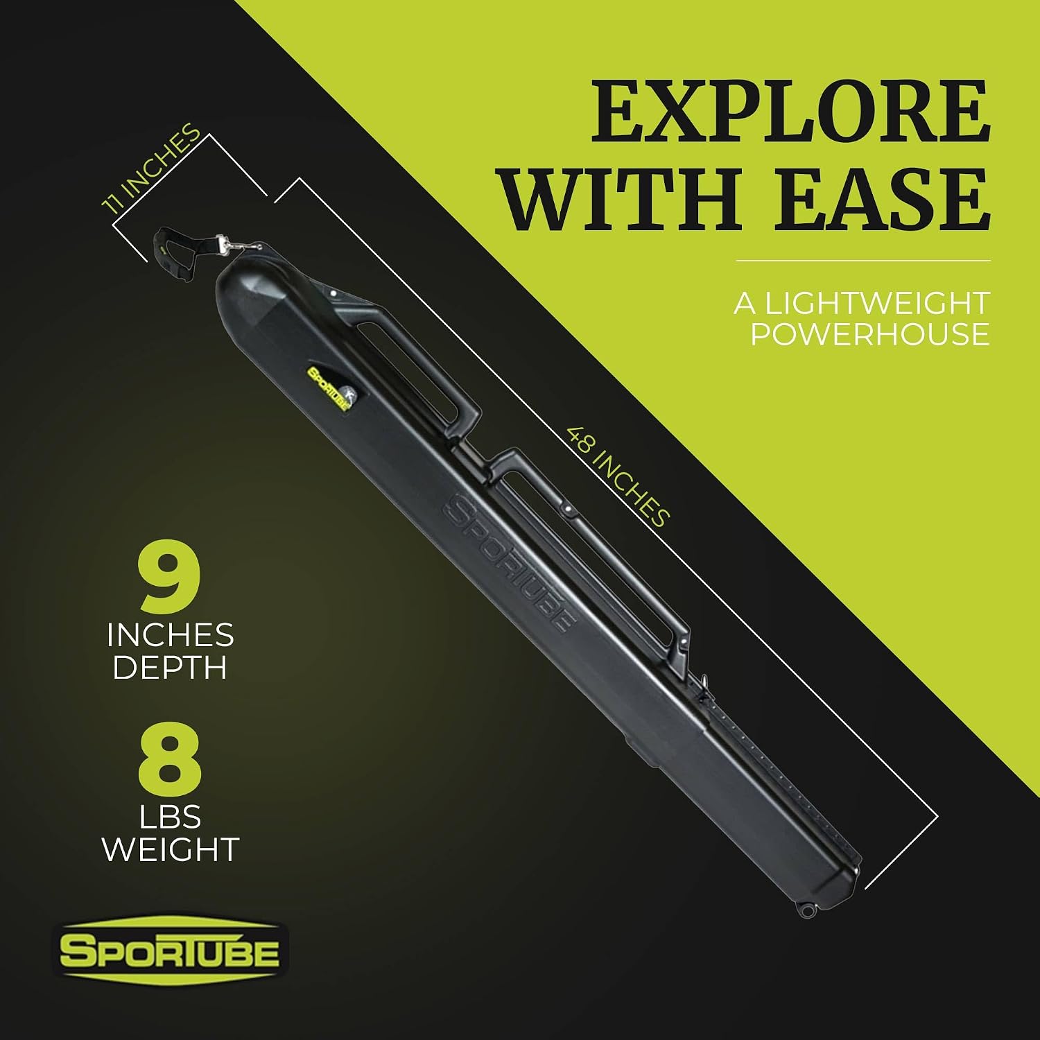 Sportube Series 1 Ski Case – Protective Travel Case for One Pair of Alpine Skis and Gear or Two Pairs of Nordic Skis and Gear