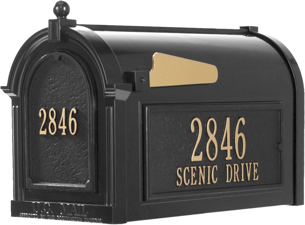 Whitehall™ Personalized Whitehall Capitol Mailbox with Door & Side Address Plaques Personalized Mailbox (3 Colors Available)