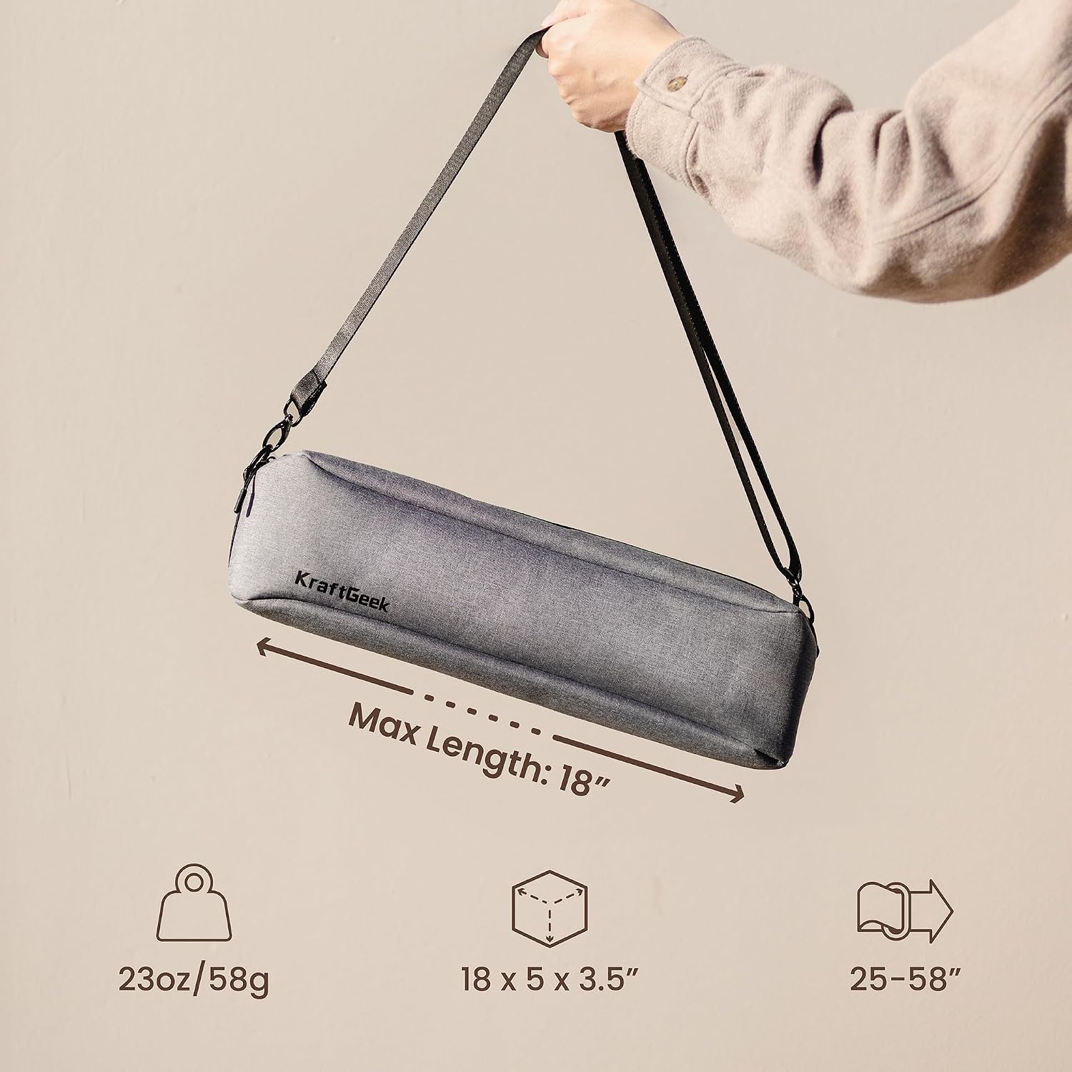 KraftGeek 66' Foldable Music Stand for Sheet Music with Carrying Case