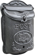 Vintage Style Wall Mount Mailboxes, Lockable Metal Mailbox, Heavy-Duty Post Box for House Outside, Nostalgic Charm Home Decor 10 x 4 x 15 Inch