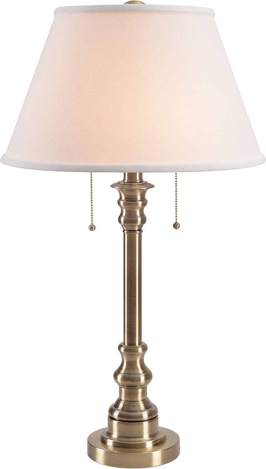 Kenroy Home Spyglass Table Lamp with Antique Brass Finish, Classic Style, 30.5' Height, 17' Width, 17' Depth