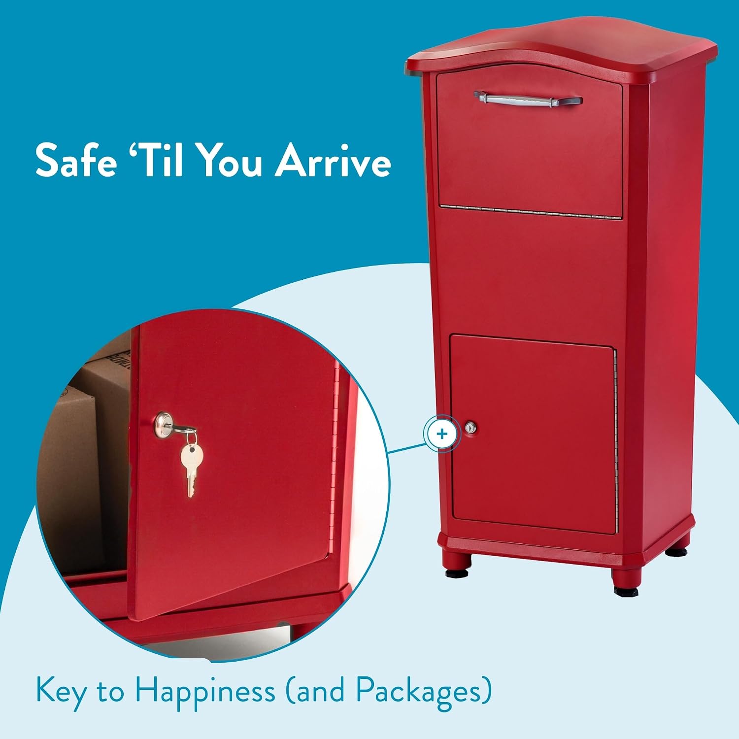 Architectural Mailboxes 6900R Elephantrunk Parcel Drop Box, Red