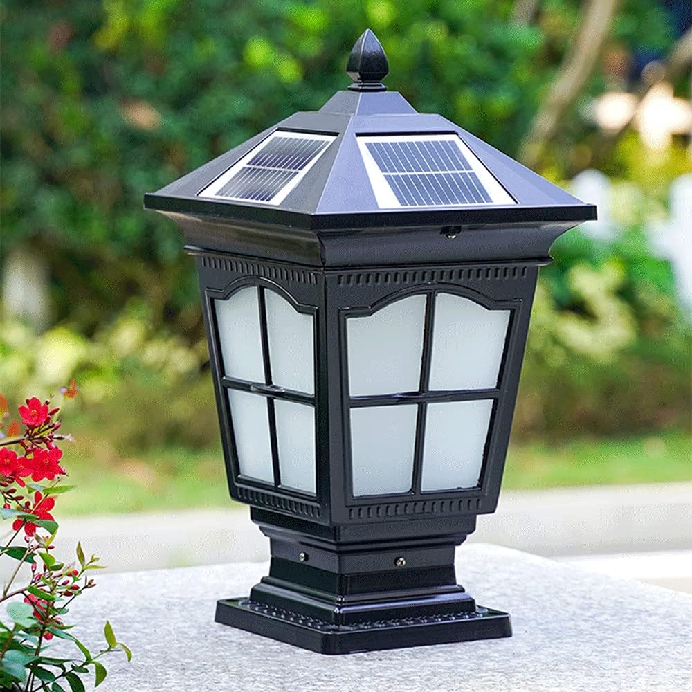 RCIDOS Garden Decor Column Lights IP54 Waterproof Post Cap Light Retro Outdoor Villa Fence Pillar Head Lamp E27 Base Aluminum LED Courtyard Lamp for 4x4 Wood Posts Garden Yard Pathway