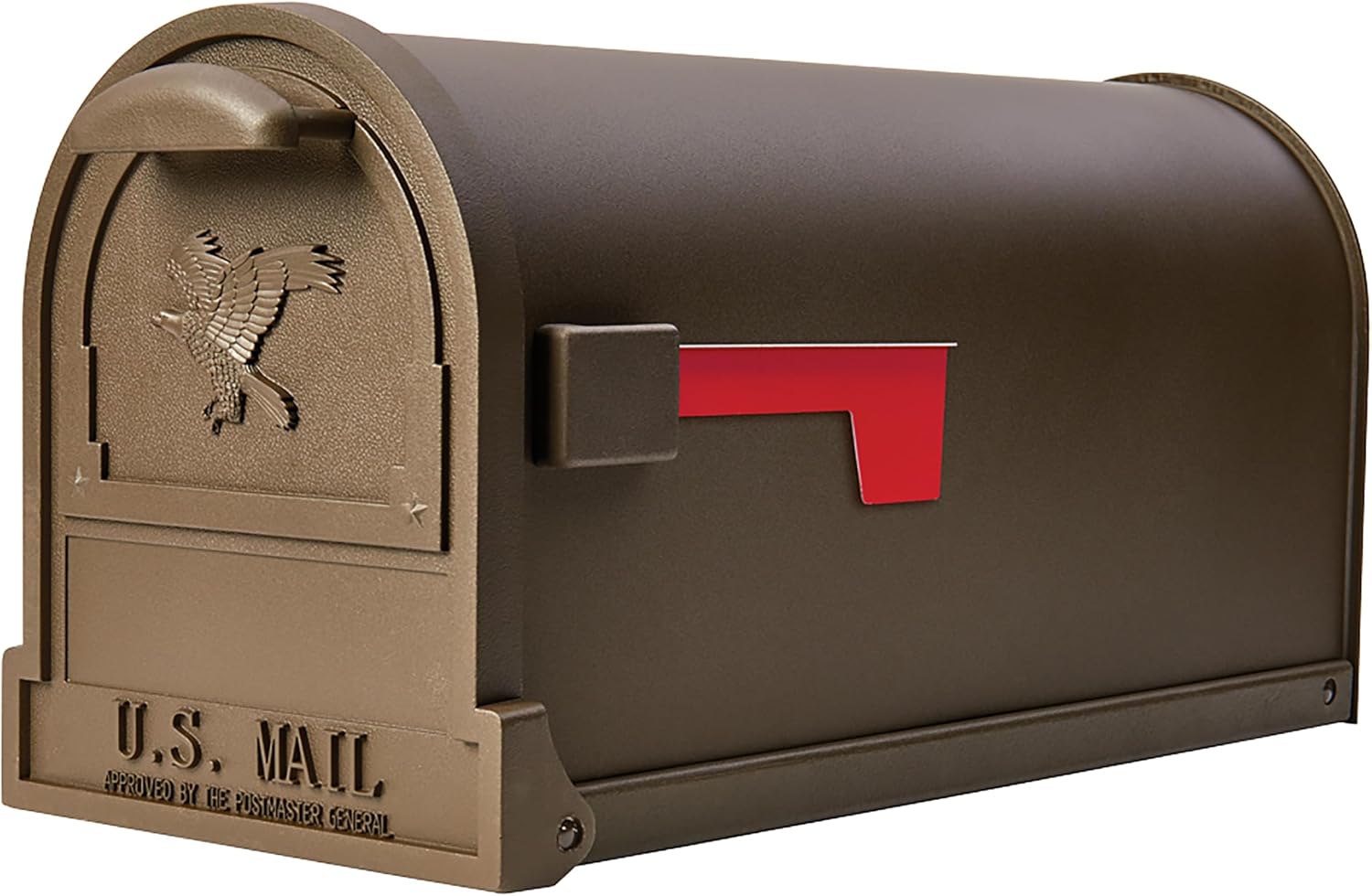 Architectural Mailboxes Landover Aluminum Mailbox Post with Arlington Large Textured Bronze Mailbox