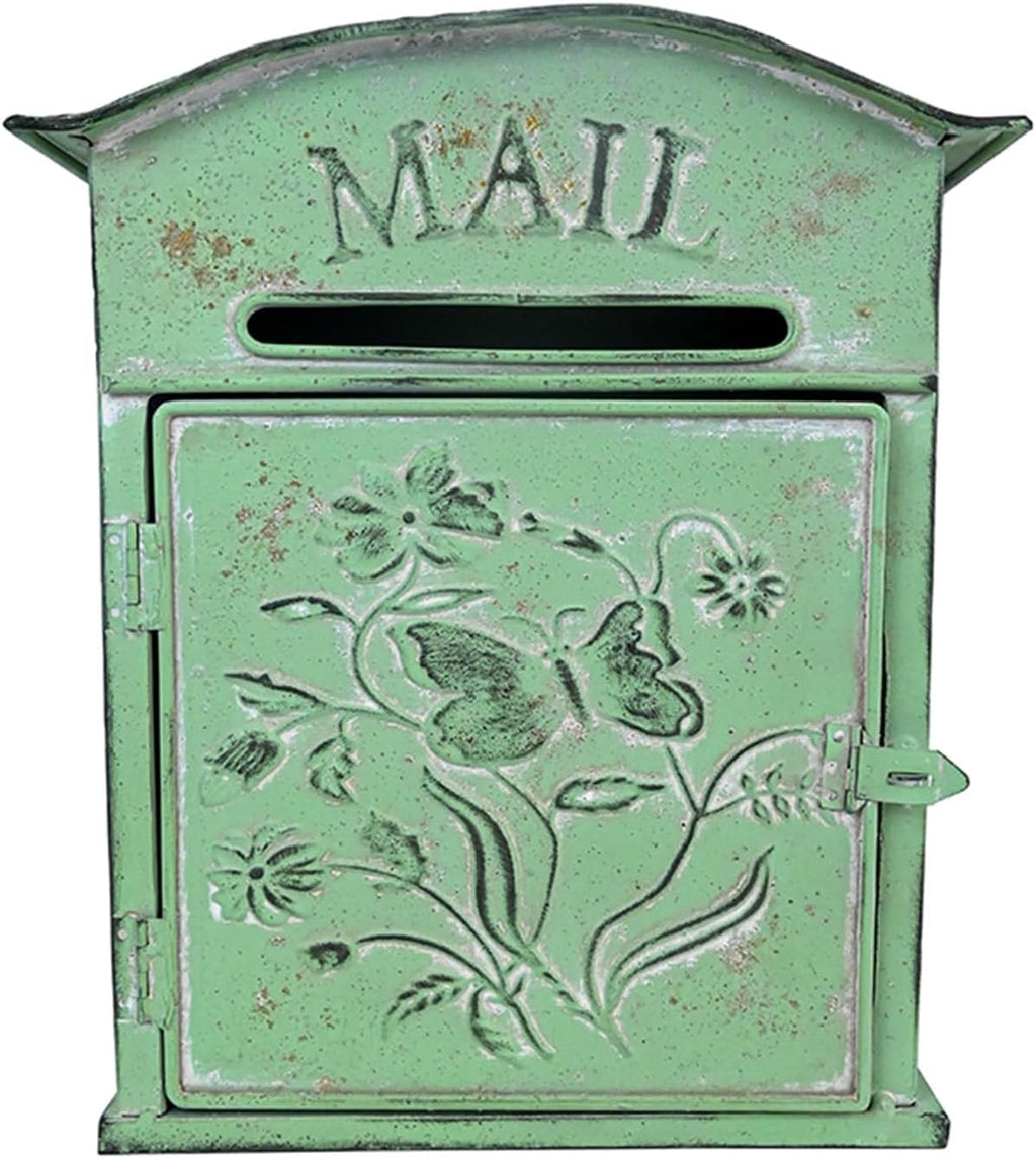MELPHI Vintage Mailbox, Mailboxes for Outside Wall-Mounted, Metal Mailbox, Mail Manager for Mail/Newspaper/Post/Letter/Magazine, Easy to Install