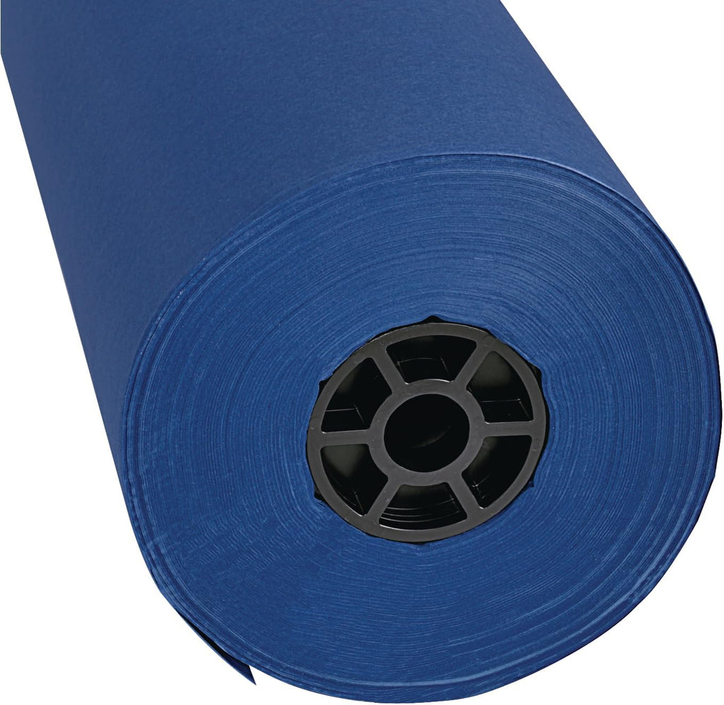 Colorations Arts and Crafts Paper Roll - 36' x 1000', Dark Blue , Dual Surface, Markers, Finger Paints, Painting, Watercolors, Acrylic Paints, Wall Art, Bulletin Board Paper, Kids Crafts