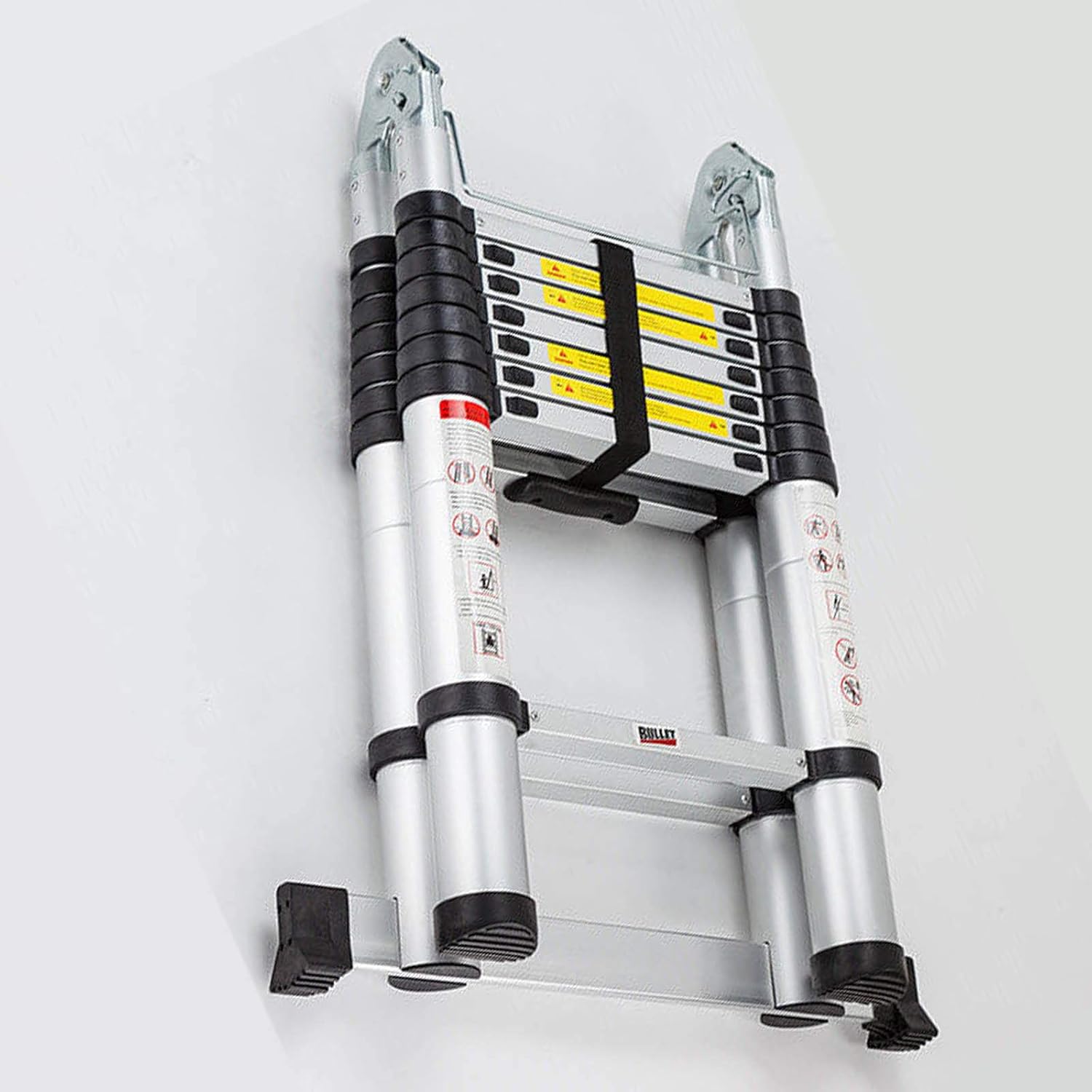 Heavy Duty Telescoping Ladder 16.5 Feet Aluminum A-Frame Folding Steps 330 Pound Load Capacity DIY Building Supplies for Home Outdoor Office