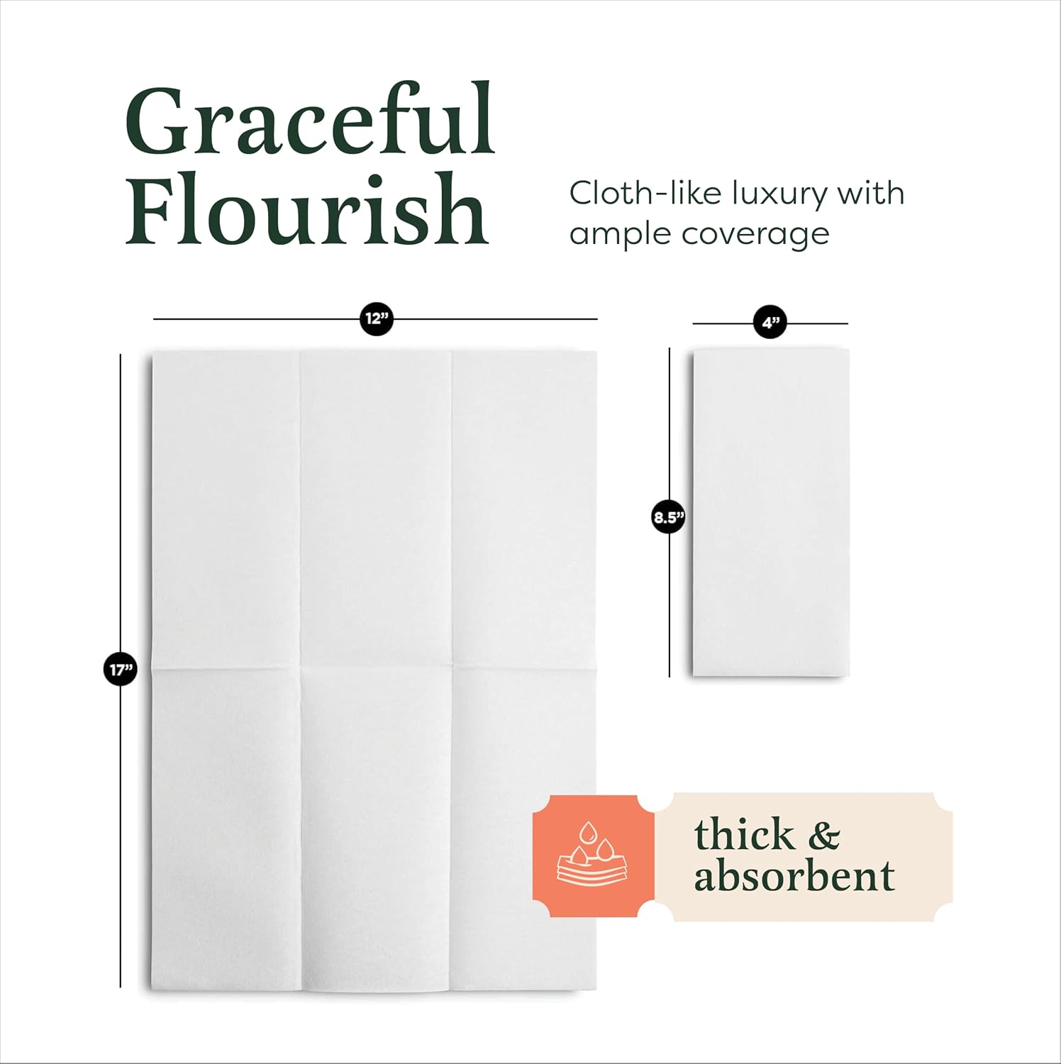 Linen-Feel European-White Paper Napkins - Decortive Cloth-Like Disposable Dinner Napkins - Soft And Absorbent. For Kitchen, Party, Wedding, Bathroom Or Any Occasion. (Pack of 1000)