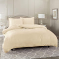 1500 Thread Count Egyptian Cotton Luxurious Italian Finish 3-PCs Duvet Set ( 1 PC Duvet Cover Hidden Zipper Closure with Corner Ties & 2 Pillow Shams Solid (Queen, Ivory)