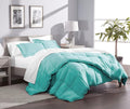 Oversized Queen All-Season Cooling Warmth Comforter Set – 3 Piece Bedding – 100% Egyptian Cotton, Long-Staple & Silky Soft – Luxury Hotel-Quality Duvet Insert – Machine Washable - Aqua Blue