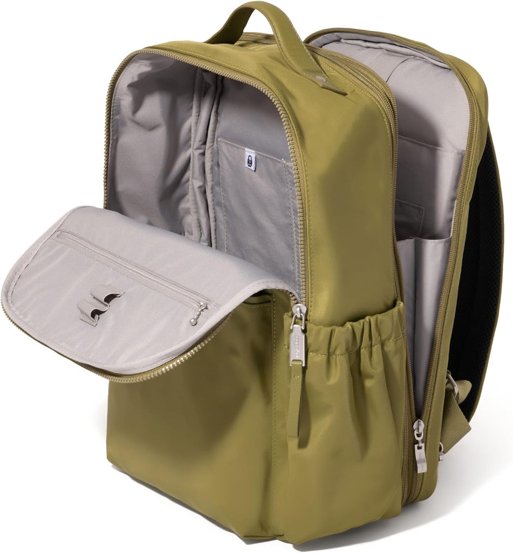 Baggallini Tribeca Expandable Laptop Backpack - 15'x11' Lightweight RFID Computer Bag for Work & Travel with Luggage Sleeve