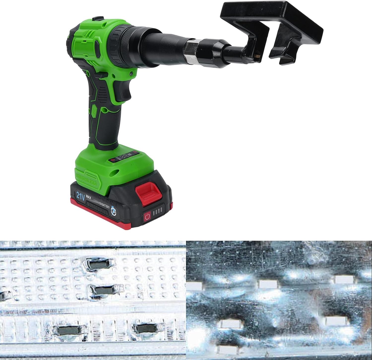 Light Steel Keel Pliers, One Key Riveting Keel Clamp Punching Gun for Plastic Metal Leather
