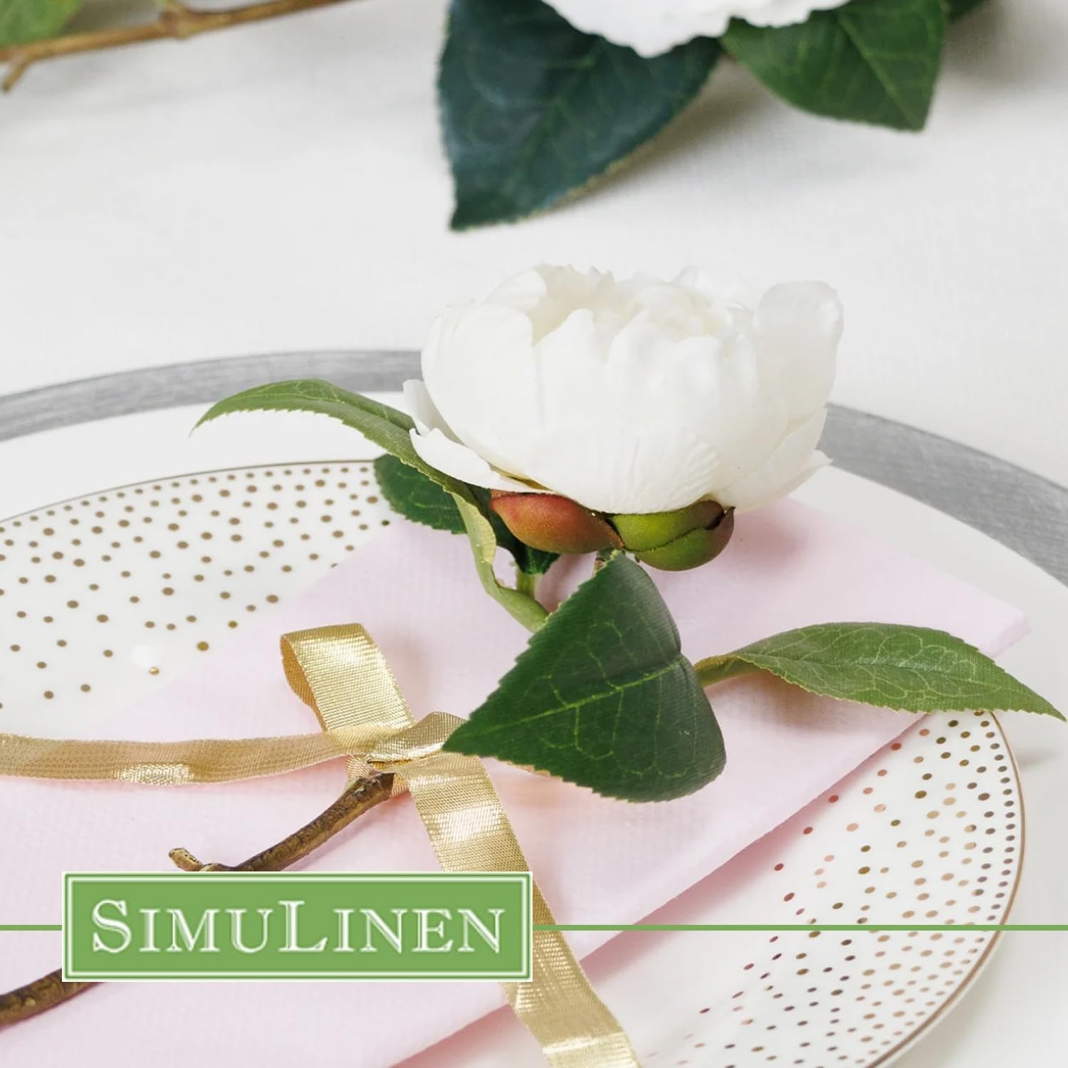SimuLinen Blush Pink Linen Feel Disposable Dinner Napkins - Cloth-Like Kosher Napkins for Celebrations, Weddings, and Showers, 16'x16', Box of 300