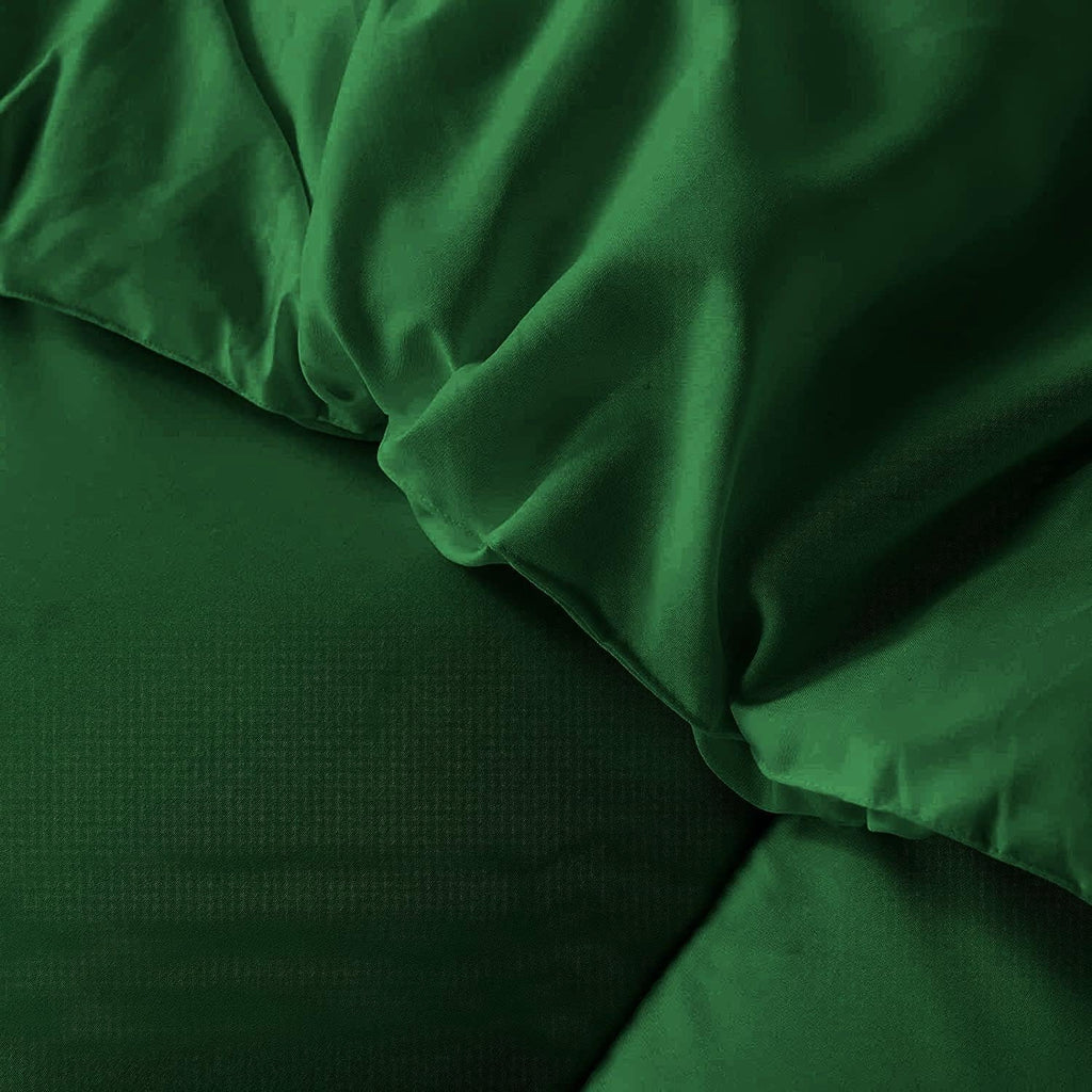 5 PC Straight Line Pattern Comforter Set Premium Super Soft 600 GSM All Season | 1000 Thread Count | 100% Egyptian Cotton ( Full/Queen Size, Green Color)