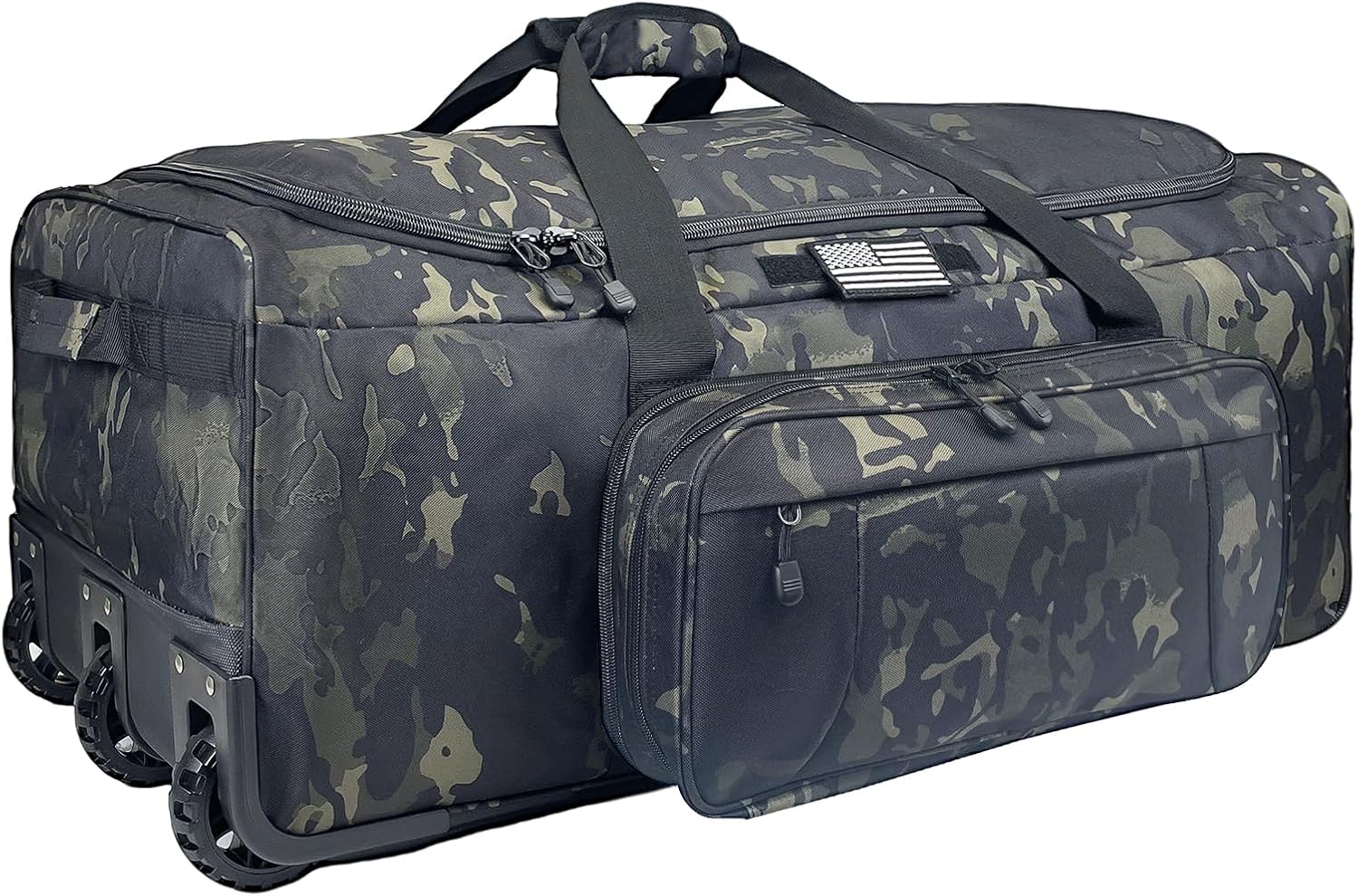 WOLT 120L Rolling Duffle Bag with Wheels, Large Deployment Military Bag, Wheeled Heavy Duty Luggage for Travel, Camping