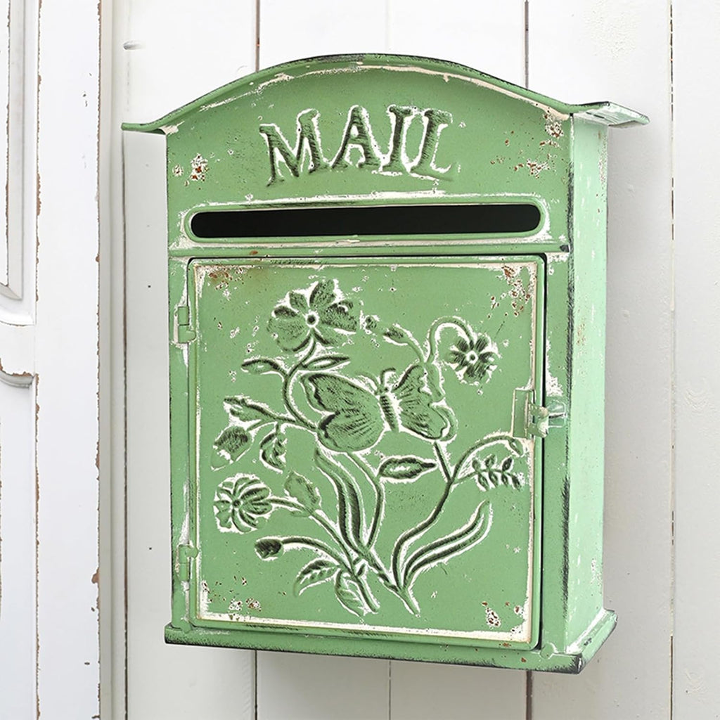MELPHI Vintage Mailbox, Mailboxes for Outside Wall-Mounted, Metal Mailbox, Mail Manager for Mail/Newspaper/Post/Letter/Magazine, Easy to Install
