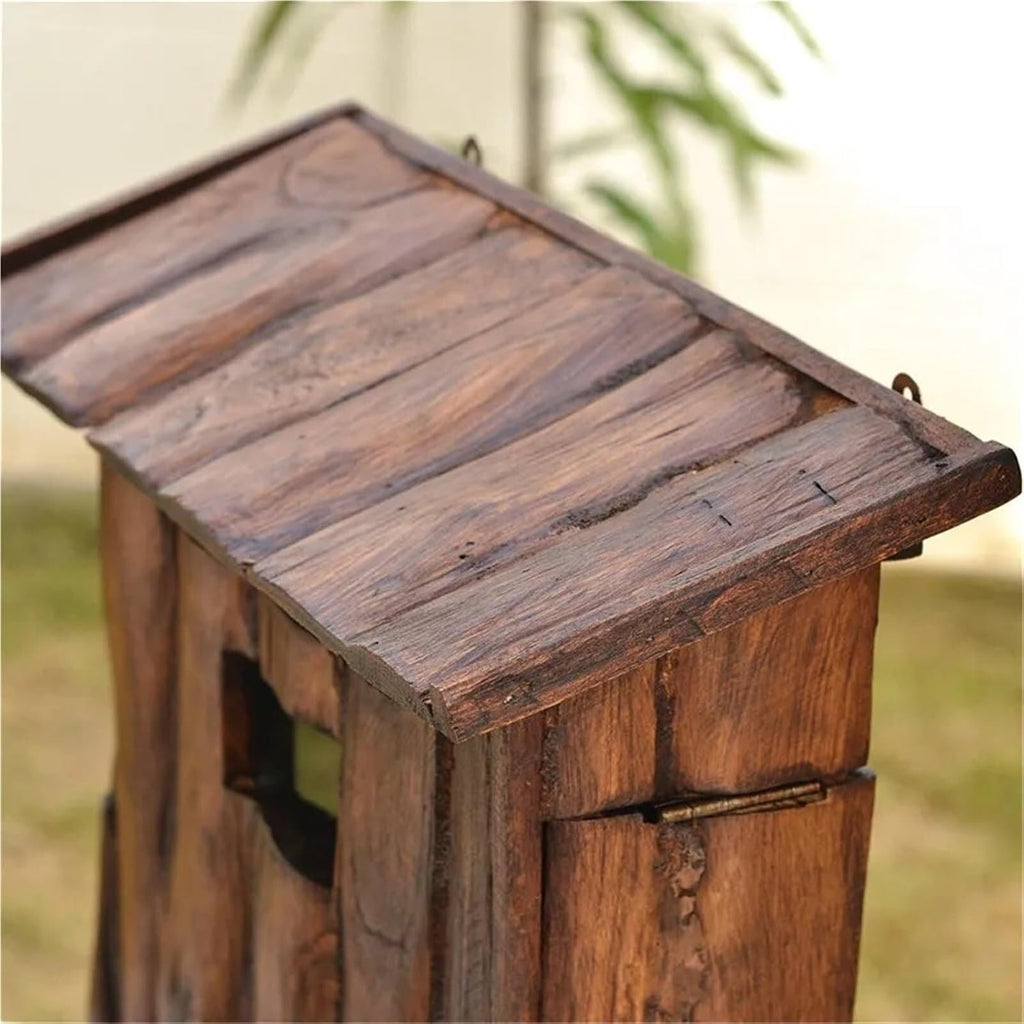 Wall Mount Mailboxes Wooden Mailbox Rustic Vintage Post Box Creative Drop Box for House Outside Suggestion Box Letter Box