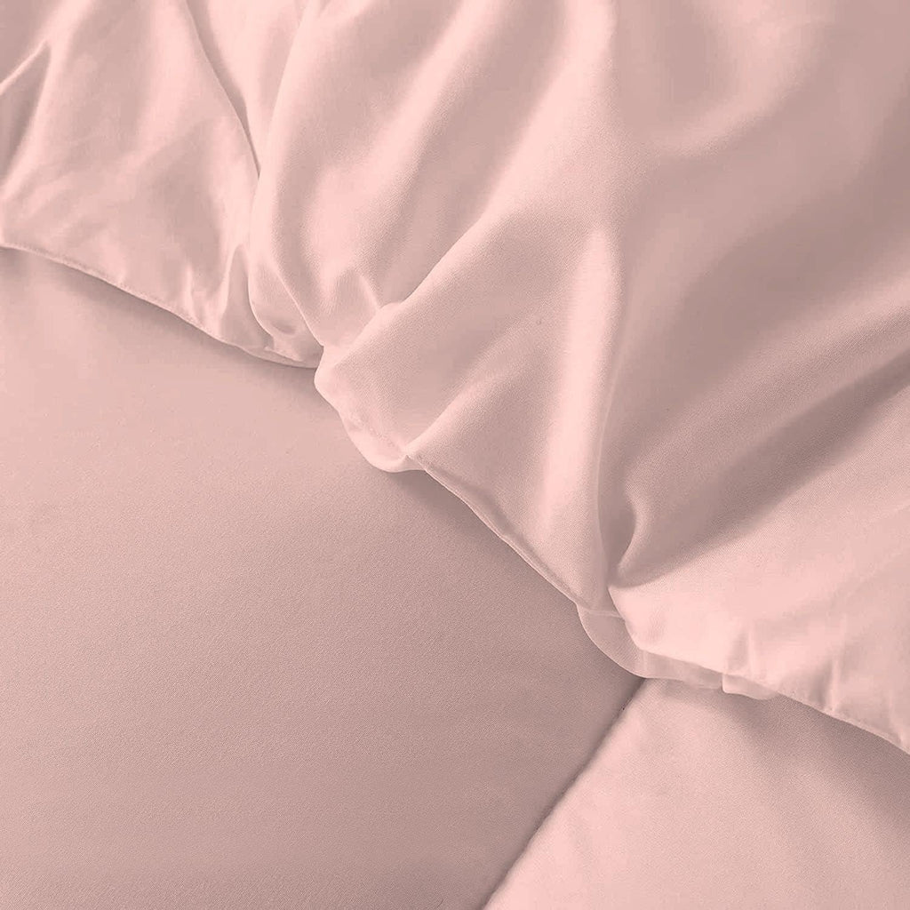 5 PC Straight Line Pattern Comforter Set Premium Super Soft 600 GSM All Season | 1000 Thread Count | 100% Egyptian Cotton ( Full/Queen Size, Blush Color)